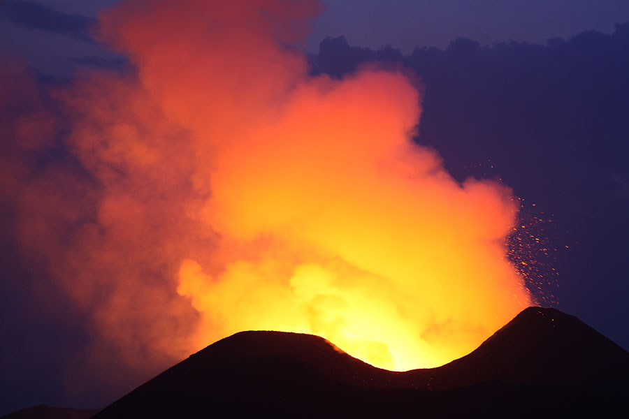 Virunga Mountains in Congo