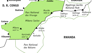 Map of Volcanoes National Park 